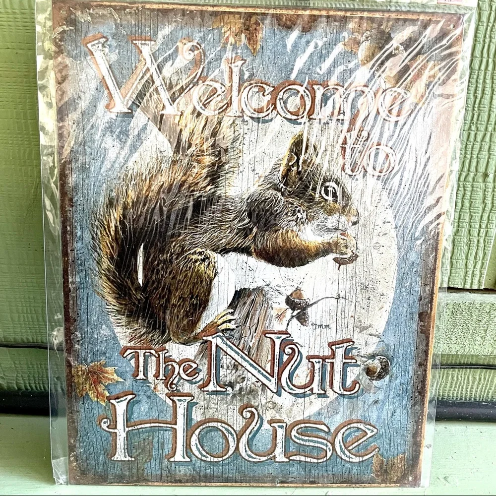 NEW Welcome To The Nut House Metal Sign